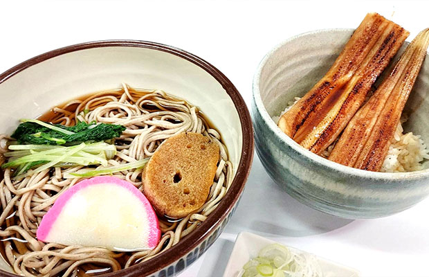 蕎麦とミニ穴子丼
